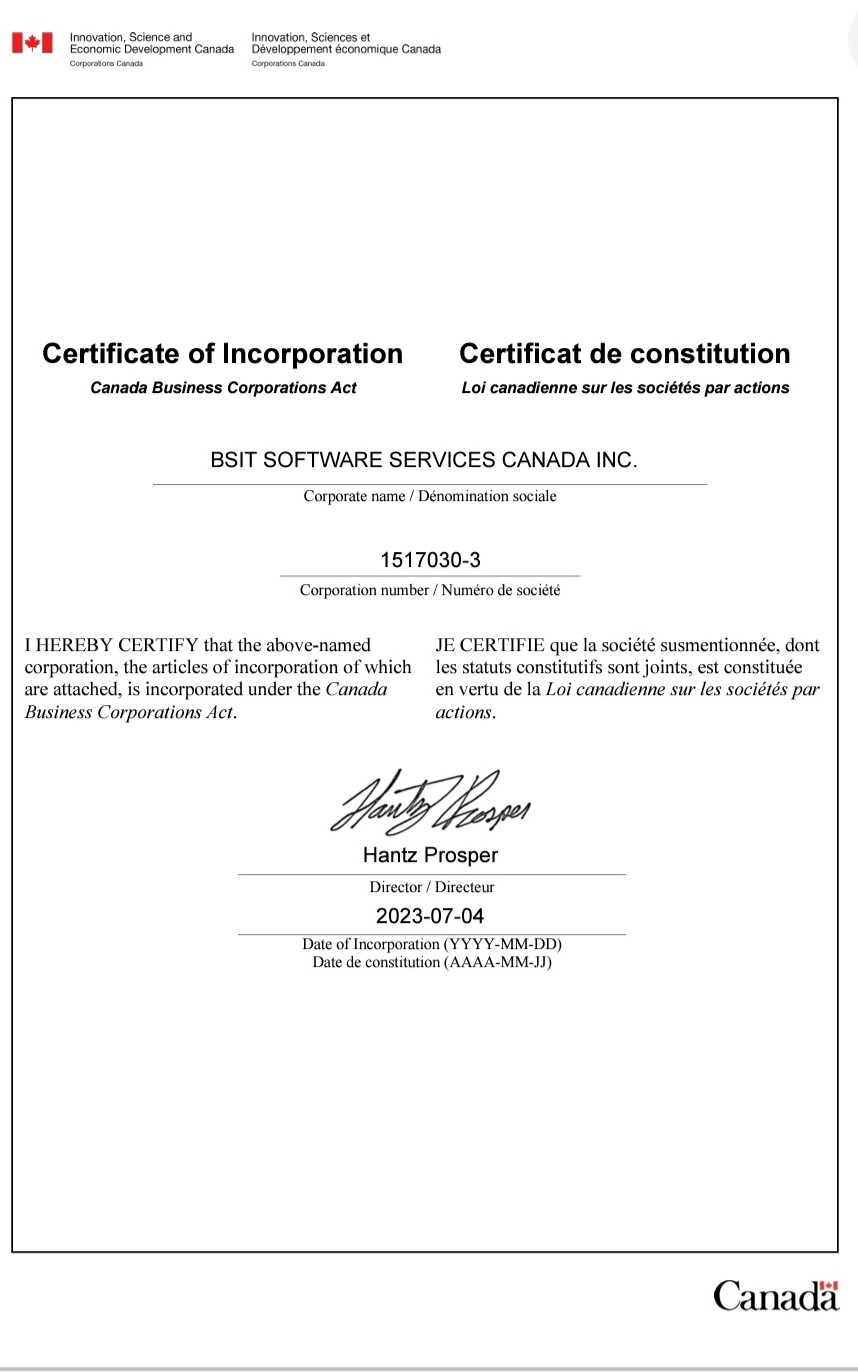 Canada-branch-registration-of-BSIT-Software-Services-Web-And-App-Development-Company-In-India